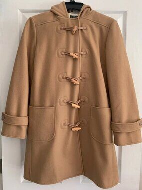 J Crew Wool Toggle Coat - Camel - Size Small Petite